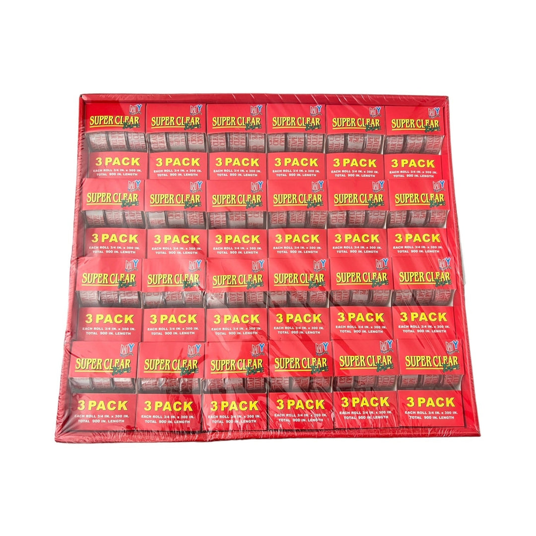 Clear tape with dispenser