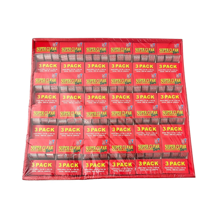 Clear tape with dispenser