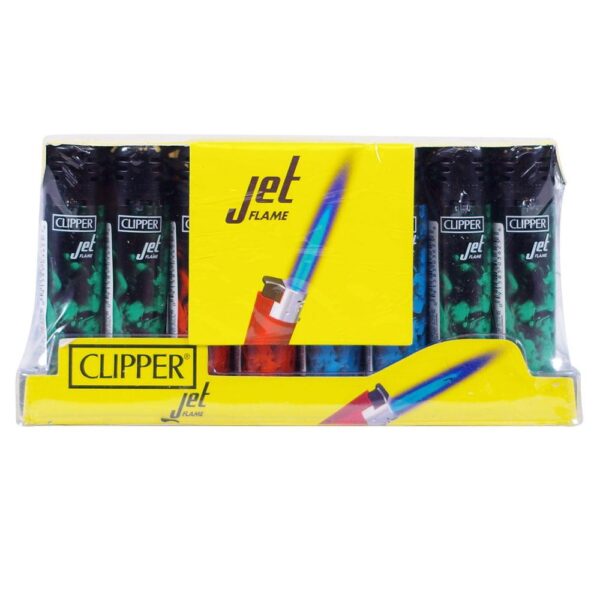Clipper Lighter Jet Flame Smoke Design 48ct Display
