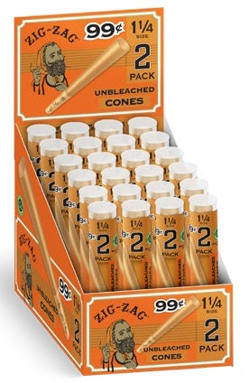ZIG ZAG PAPER CONES unbleached pre priced $.99