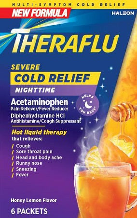 THERAFLU NIGHTTIME SEVERE COLD & COUGH 6CT