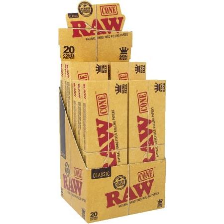 RAW Classic Cones King Size 109mm/26mm 20pk 12ct