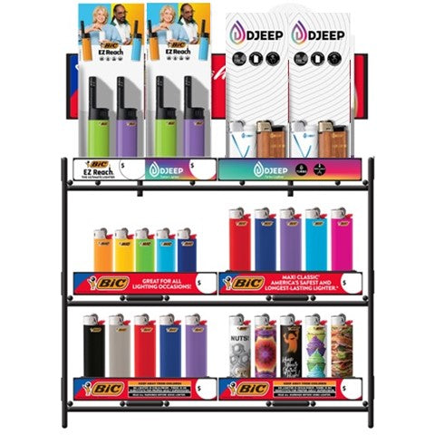 BIC LIGHTER 6 TIER WIRE Display 232CT - LIMITED