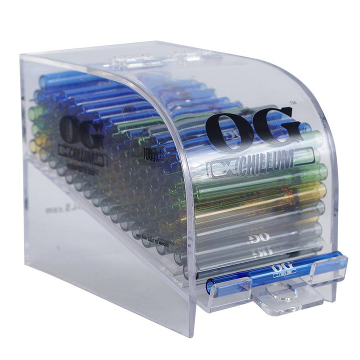 OG Chillum Glass One Hitter Acrylic 100ct Display