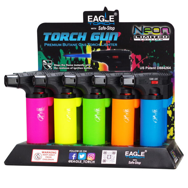 Eagle Torch Gun 15ct Display NEON 4 IN