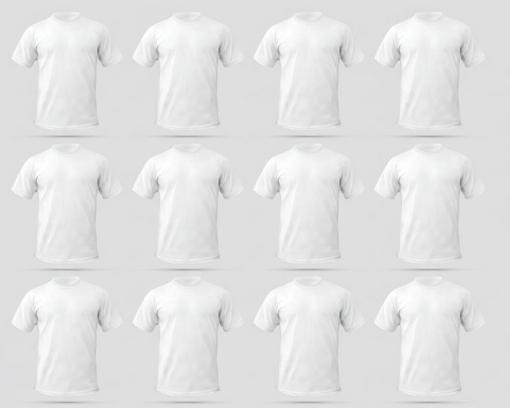 12 White T-Shirts