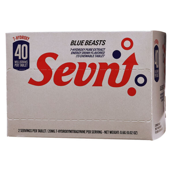 Sevn 7-hydroxy Pure Extract Chewable Tablet 40mg – 30ct Dis. (Blue Beasts)