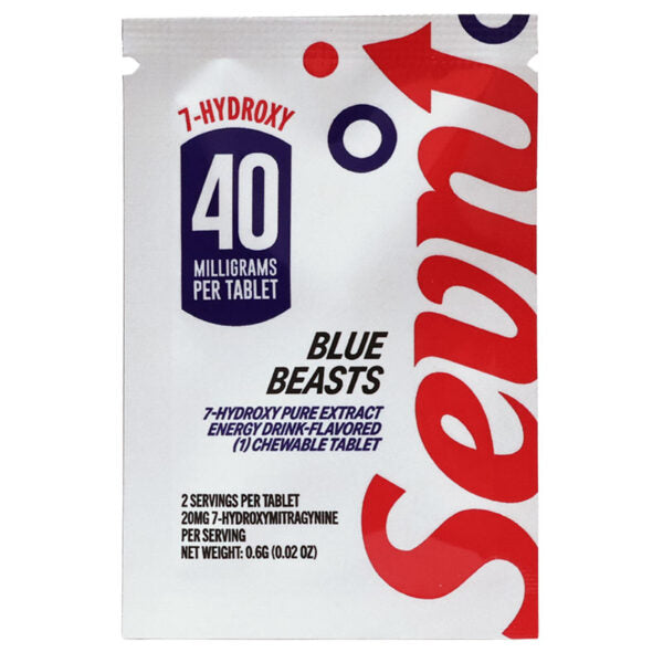 Sevn 7-hydroxy Pure Extract Chewable Tablet 40mg – 30ct Dis. (Blue Beasts)