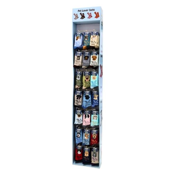 Life Is Better Pet Lover Socks 126ct Display