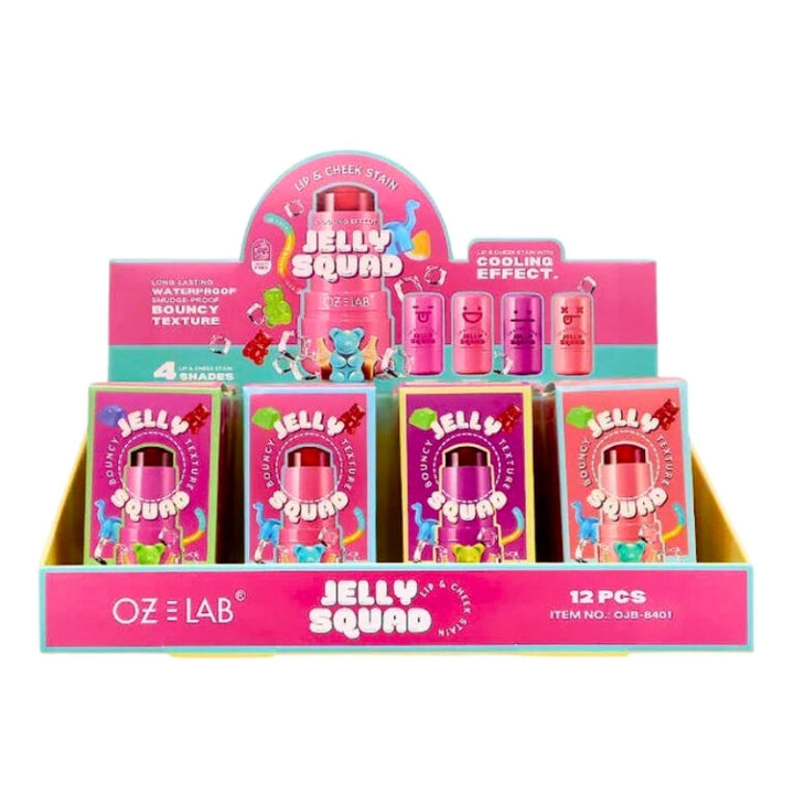 Oz Lab Jelly Squad Lip & Cheek Stain 12ct Display