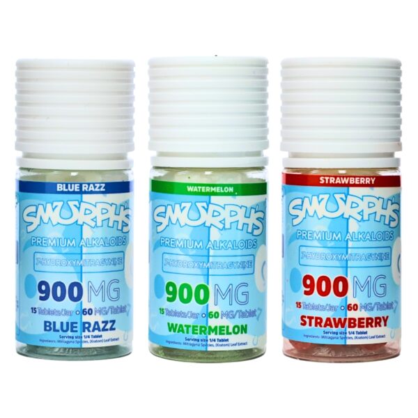 Smurphs 7OH Kratom Extract Tablets 900mg 15ct Jar