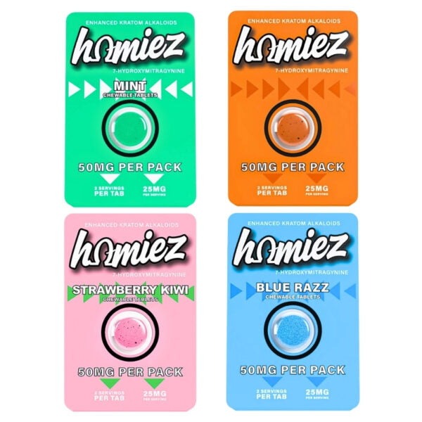 Homiez 7 Hydroxymitragynine 50mg Tablets 1pk 30ct Box