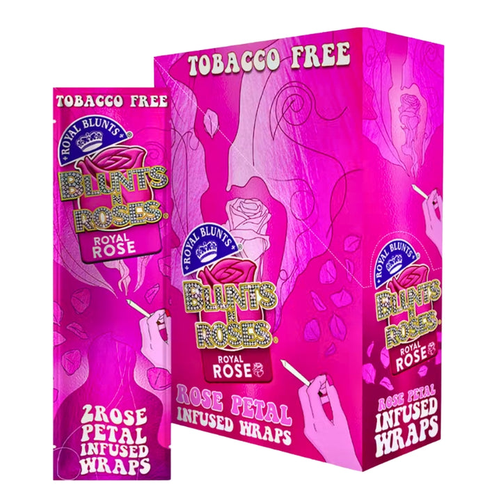Royal Blunts Blunts N Roses Rose Petal Infused Wraps 25ct Display