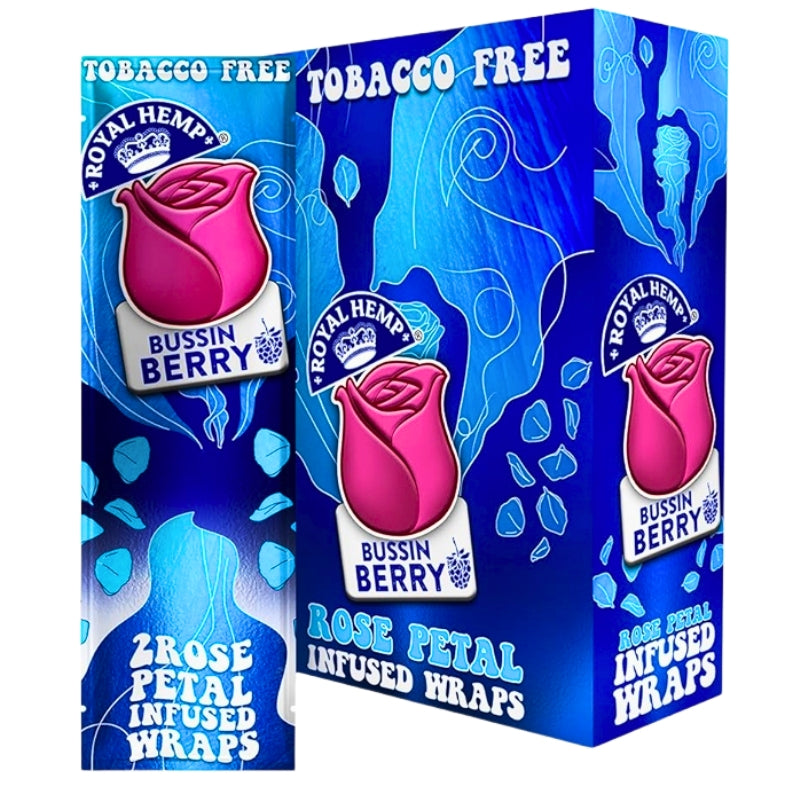 Royal Blunts Blunts N Roses Rose Petal Infused Wraps 25ct Display