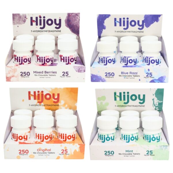 Hijoy 7- Hydroxy With Pseudo Chewable Tablets 25mg 10ct | 6pc Display