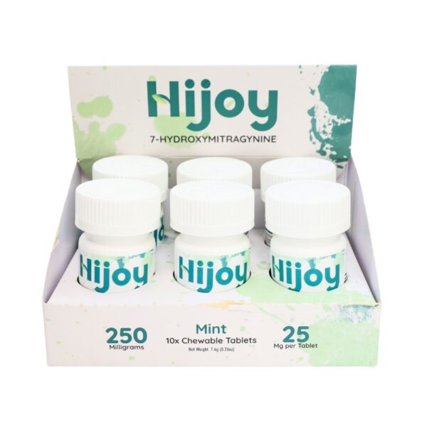 Hijoy 7- Hydroxy With Pseudo Chewable Tablets 25mg 10ct | 6pc Display
