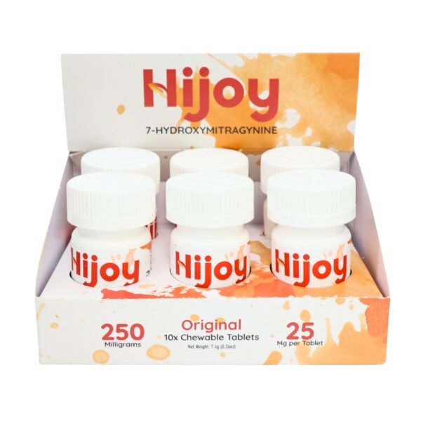 Hijoy 7- Hydroxy With Pseudo Chewable Tablets 25mg 10ct | 6pc Display