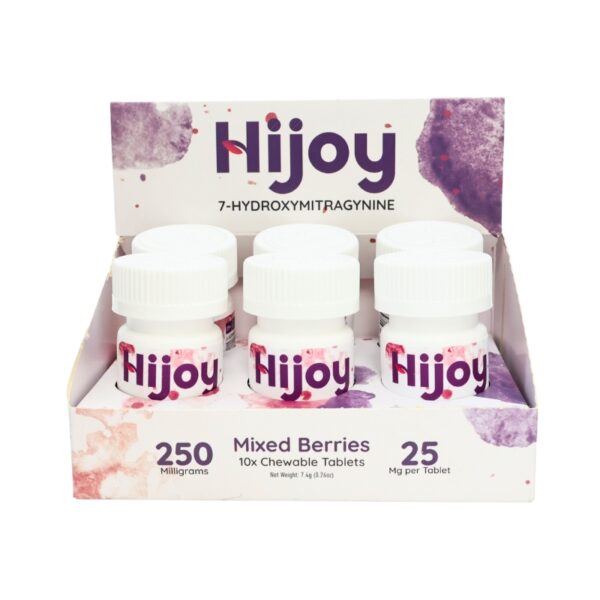 Hijoy 7- Hydroxy With Pseudo Chewable Tablets 25mg 10ct | 6pc Display
