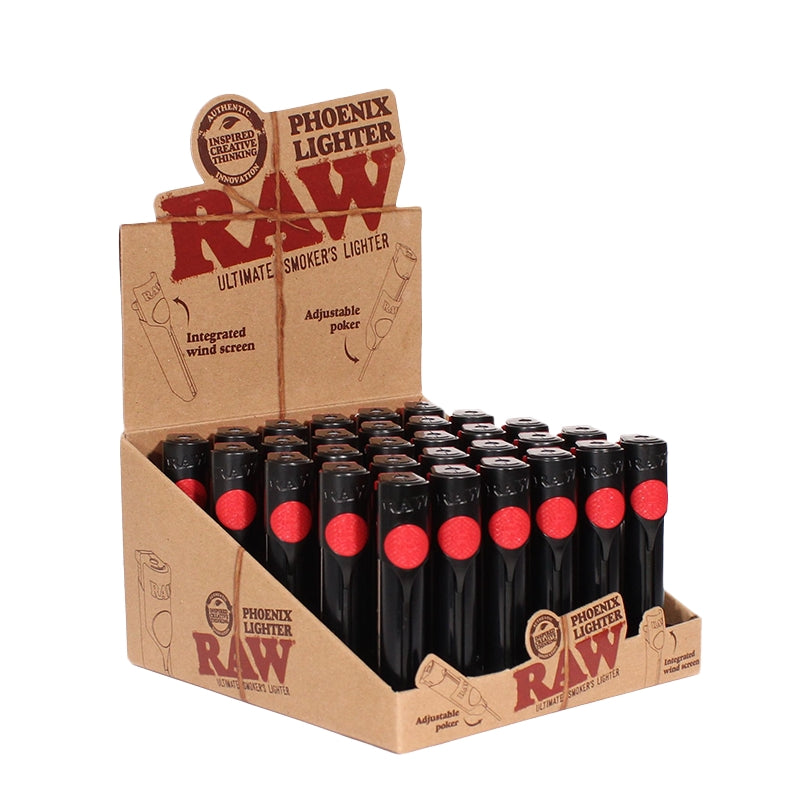 RAW Lighter Phoenix With Wind Blocker 30ct Display