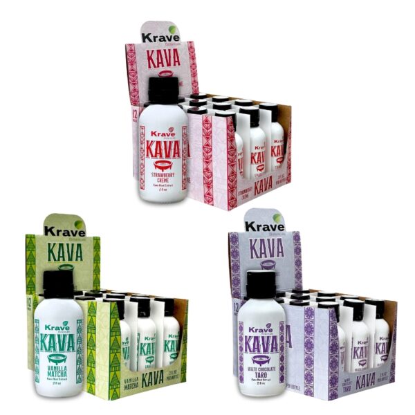 Krave Kava Root Extract Shot 2oz 12ct Display