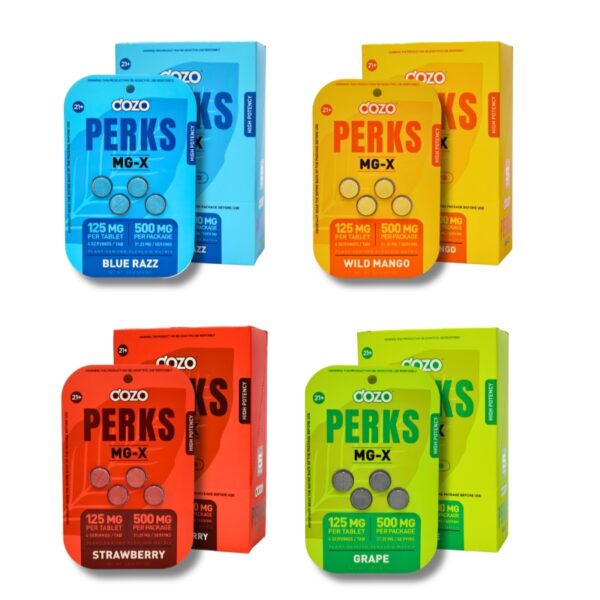 Dozo Perks MG-X Tablets 500mg 4pk 5ct Display