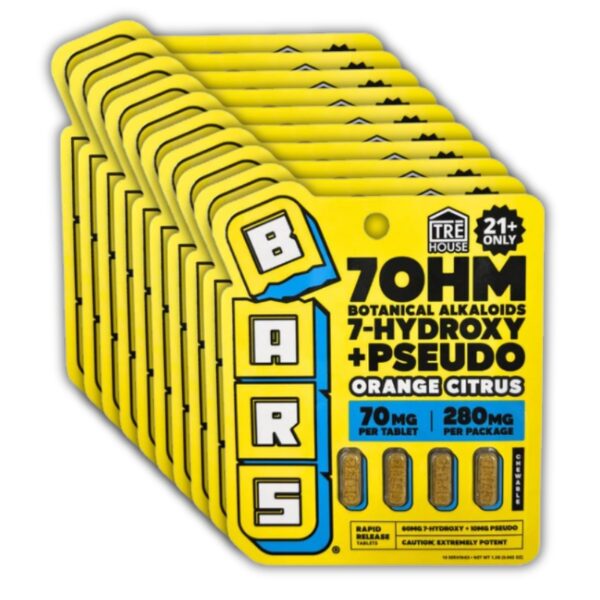 Bars X Tre House 7-OHM Orange Citrus 280mg 4pk 10ct Display