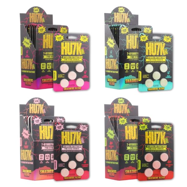 Hu7k Smashers Blend 7-Hydroxymitragynine Tablet 77mg 5pk 10ct Box