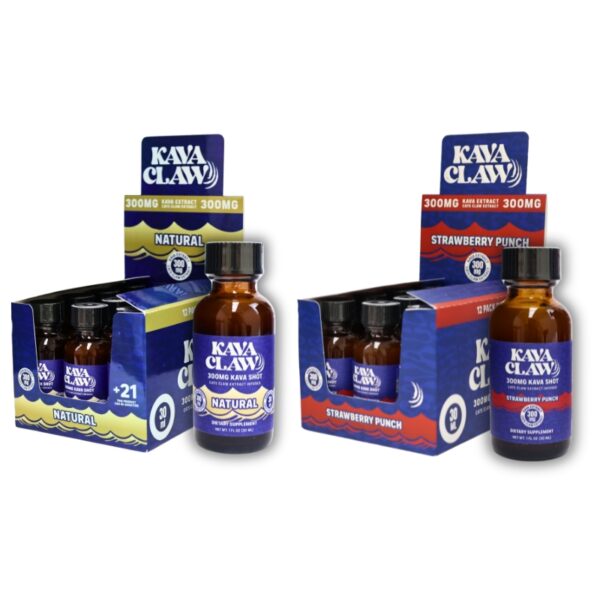 Kava Claw 300mg Extract Shot 1fl Oz Bottle 12ct Display