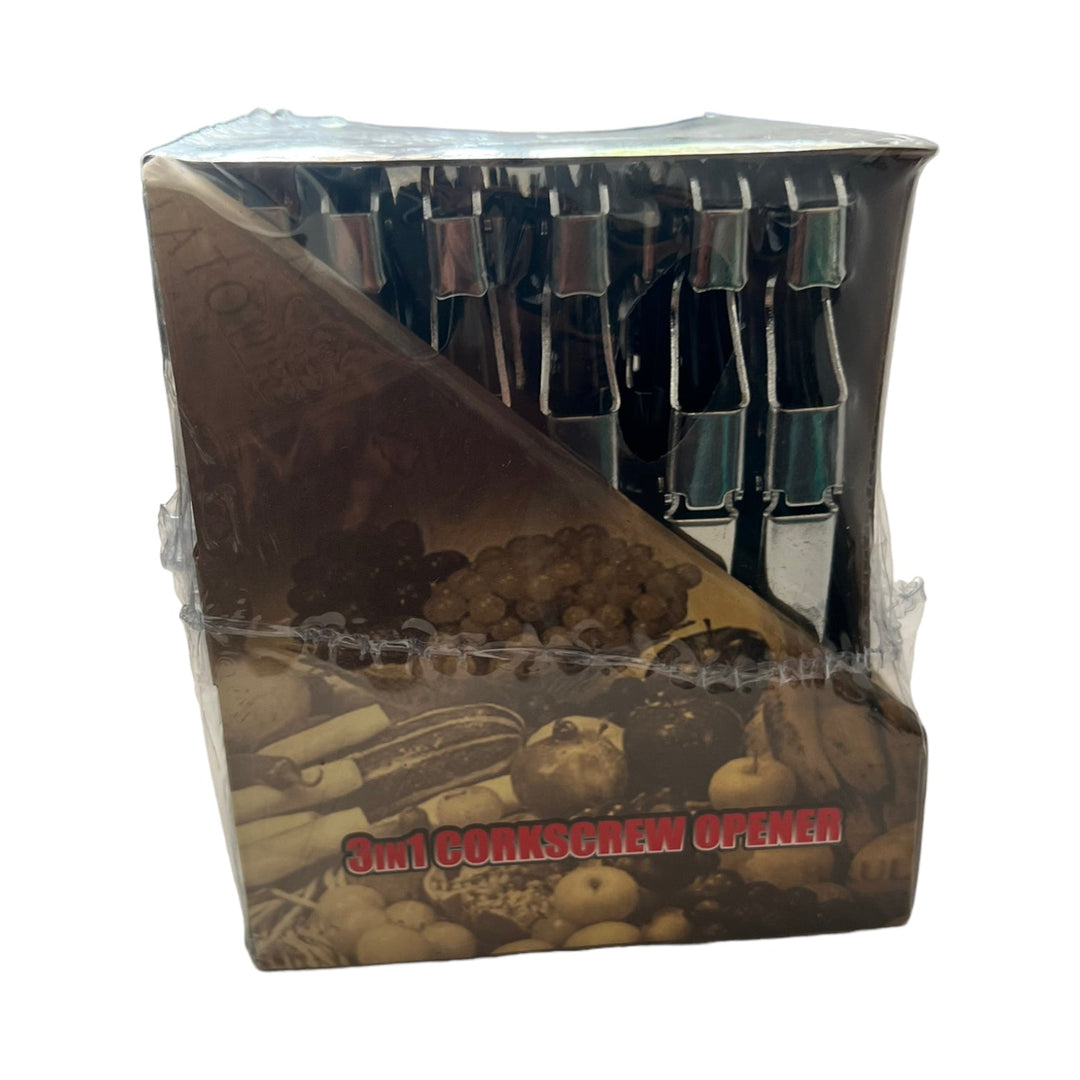 3in1 Corkscrew Openers 24-Pack-Reval Distributor