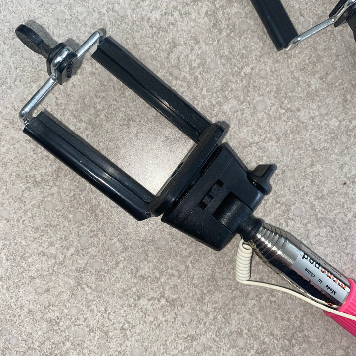 Selfie stick phone monopod with headphone jack connector | 40 inch extendable | Floor model | open box. 1pc randomly selected.