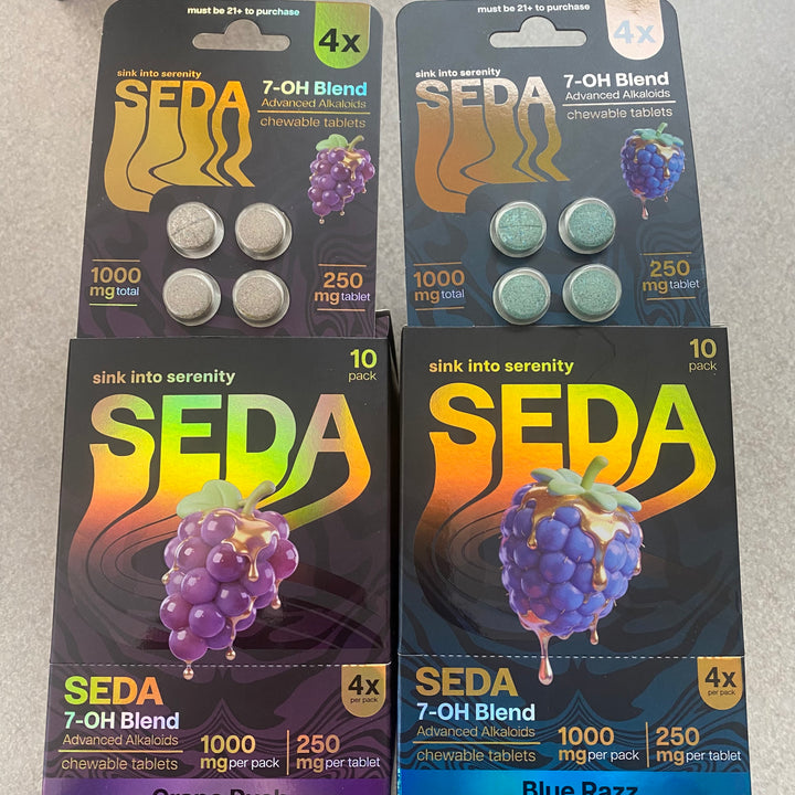 Seda 7-OH Blend Advanced Alkaloids Chewable 250mg tablets | 10pack 4CT