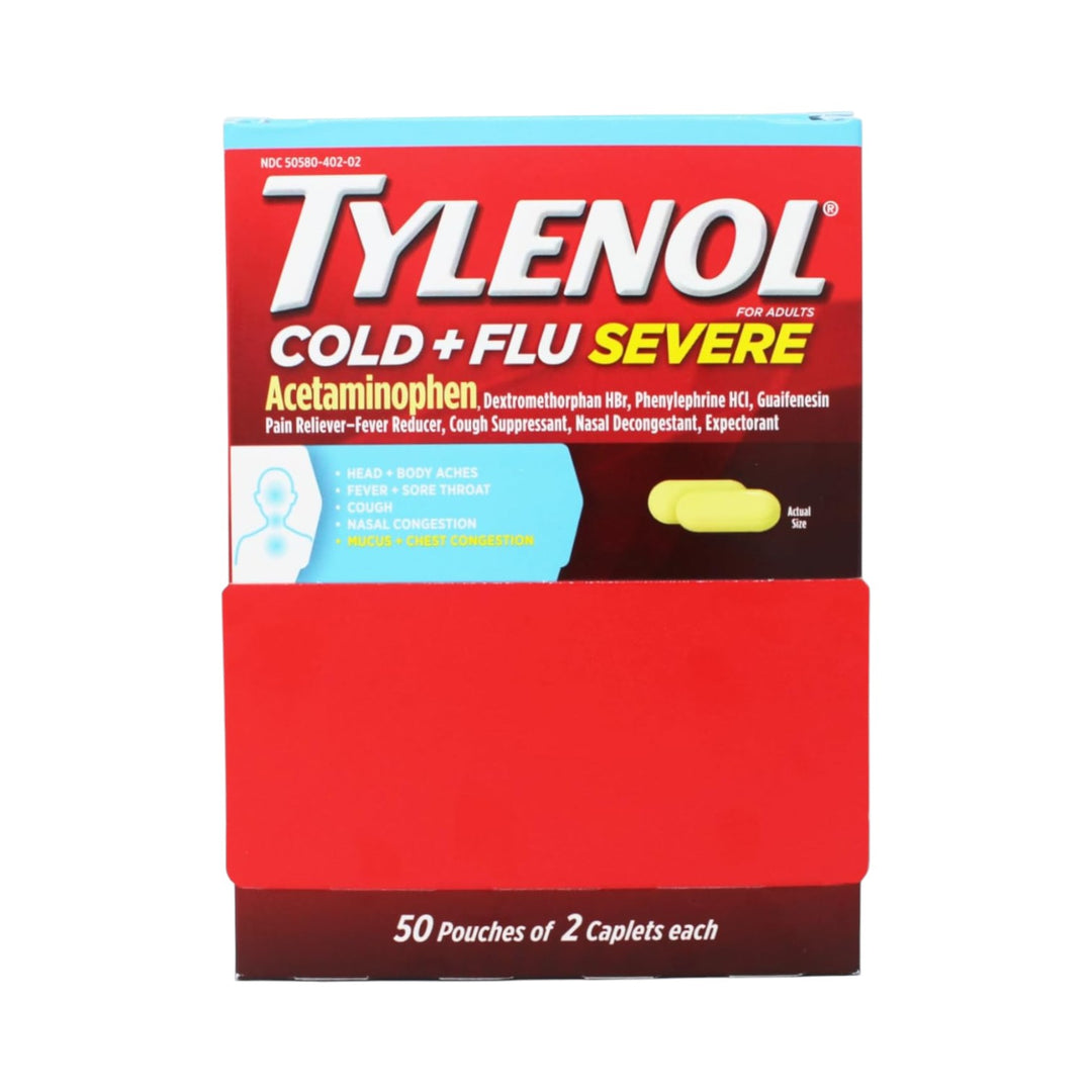 Cold & Flu Relief Tylenol Severe | 2-Caplet Sachets
