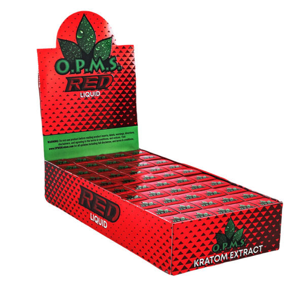 OPMS Red Kratom Extract Shot 8.8ml 50ct Display