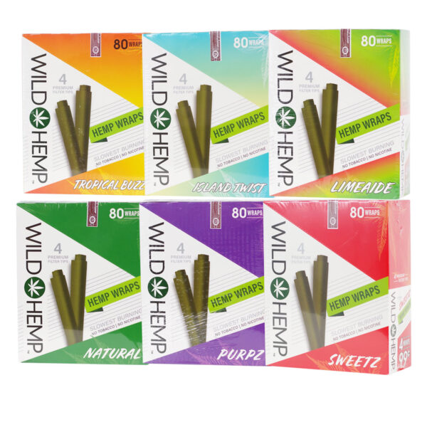 Wild Natural Wraps | 20 Pack Display (4 Wraps Per Pack)