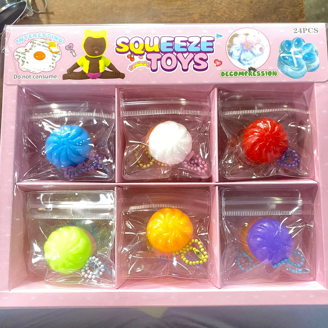 Squeeze Toys Key chain dumpling or Ice Cream | 24 pieces | Decompresses