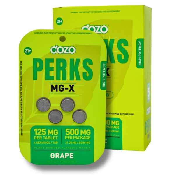 Dozo Perks MG-X Tablets 500mg 4pk 5ct Display