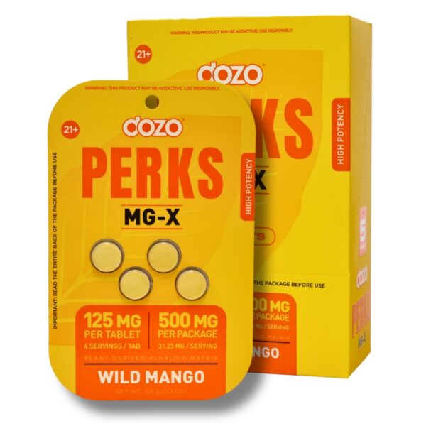 Dozo Perks MG-X Tablets 500mg 4pk 5ct Display