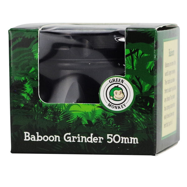 Green Monkey Titanium Grinder 4-Part Baboon 50mm (Black)