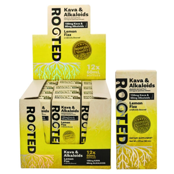 Rooted Alkaloid + Kava Shot 60mL 12ct Display