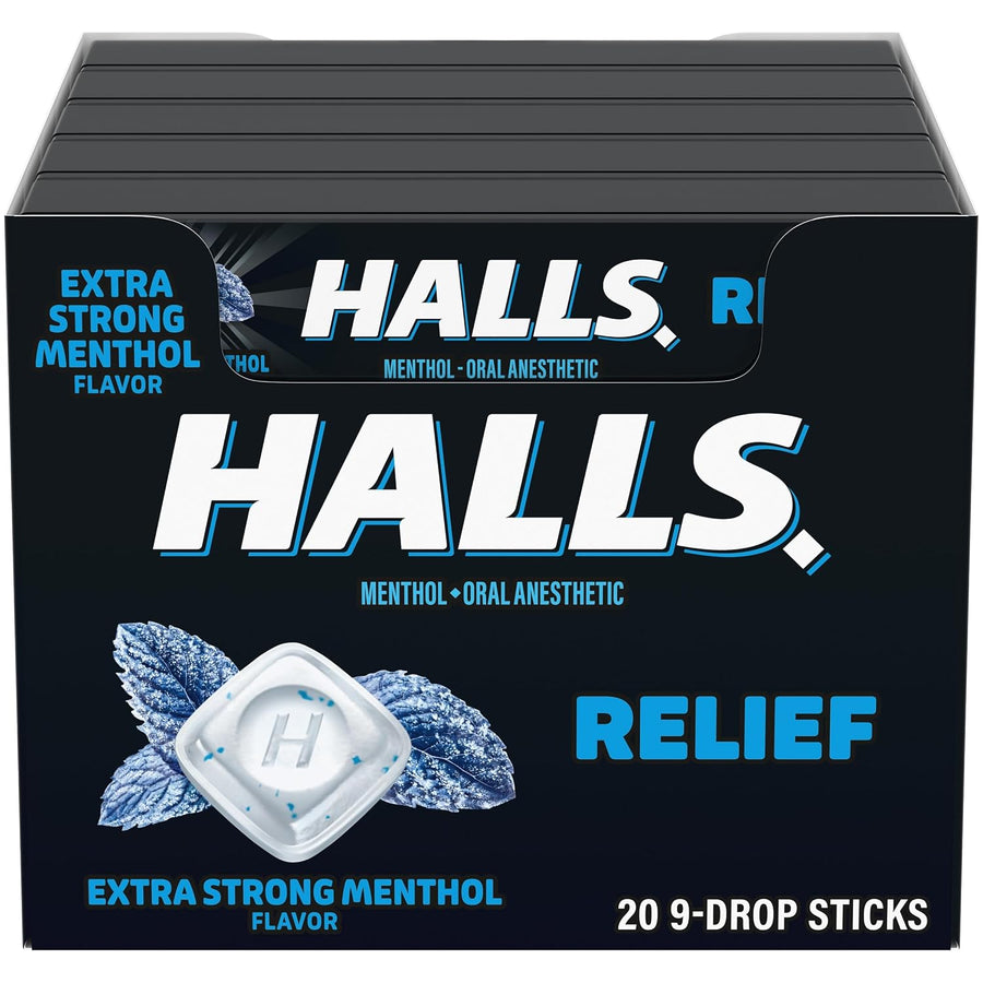 180 Cough Drops – Halls (20 Packs of 9)