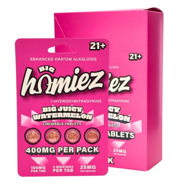 Homiez 7 Hydroxymitragynine 400mg Tablets 4pk 6ct Box