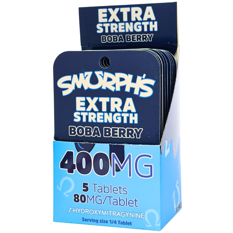 Smurphs 7OH Kratom Extract Tablets 400mg 5pk 10ct Box