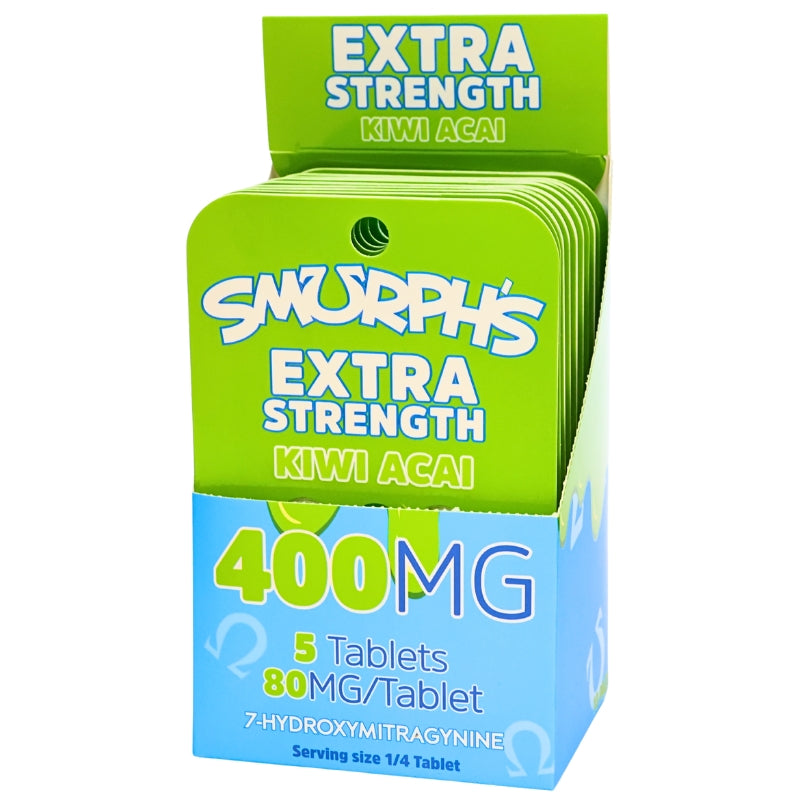 Smurphs 7OH Kratom Extract Tablets 400mg 5pk 10ct Box
