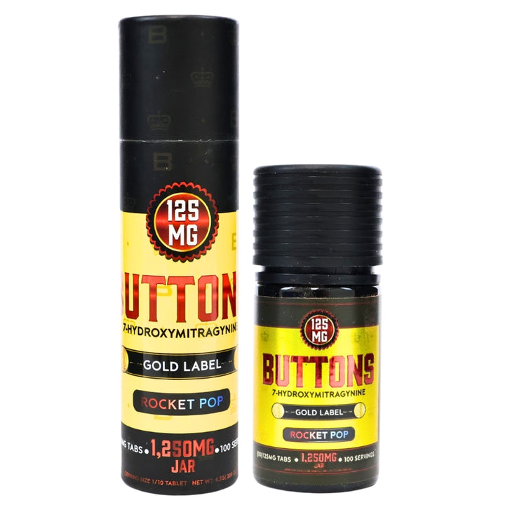 Buttons 7OH Kratom Extract Tablets 1250mg 10ct Bottle