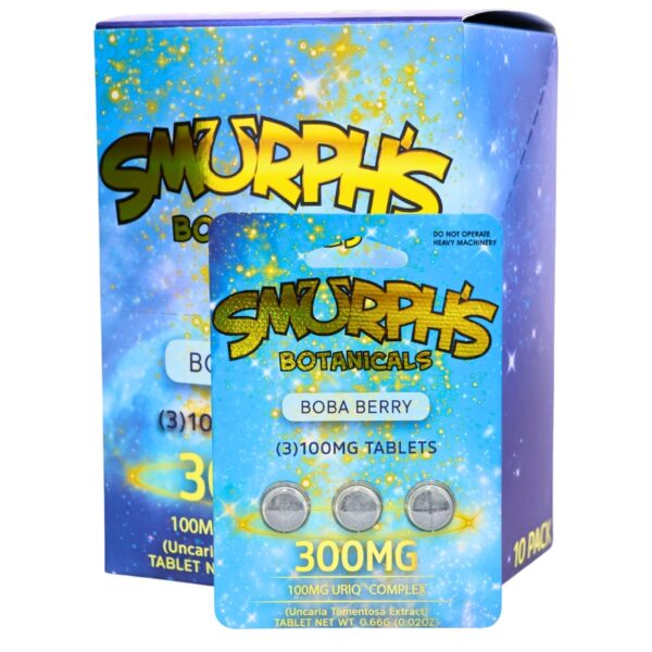 Smurphs Botanicals Uriq Tablets 300mg 3pk 10ct Box | 100mg per tablet