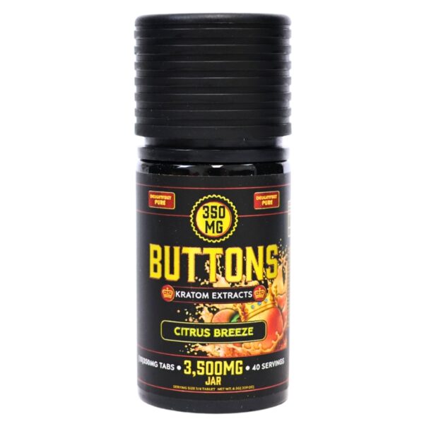 Buttons Kratom Extract Tablets 3500mg 10ct Bottle | 350mg per tablet