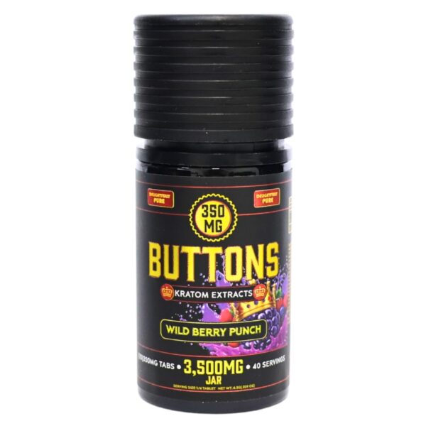 Buttons Kratom Extract Tablets 3500mg 10ct Bottle | 350mg per tablet