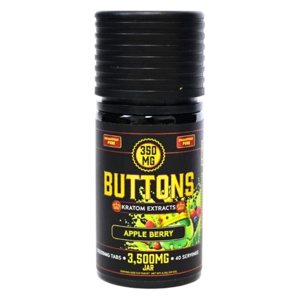 Buttons Kratom Extract Tablets 3500mg 10ct Bottle | 350mg per tablet