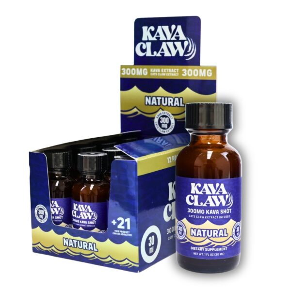 Kava Claw 300mg Extract Shot 1fl Oz Bottle 12ct Display