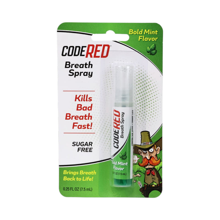 Breath Spray – Code Red Mint, 0.25 fl oz (12 Count Display)
